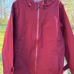 Time and Tru Burgundy Rain Jacket